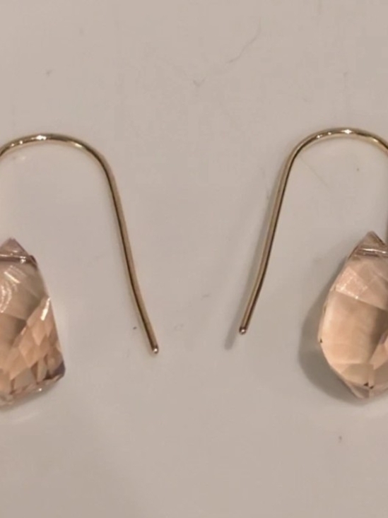 Swarovski Jewelry - Authentic Swarovski Energic Drop Earrings Brown Crystals Rose Gold Plated
